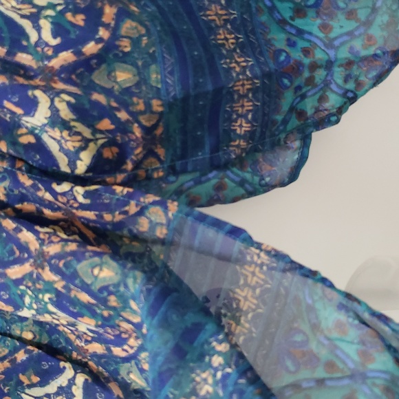 NWT Maurice Beautiful Side Slit Off Shoulder Flowy Floral Lined Maxi Dress - Picture 5 of 9